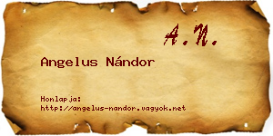 Angelus Nándor névjegykártya