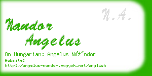 nandor angelus business card